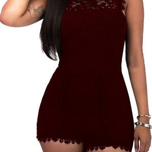 Burgandy Romper XL